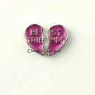 10pc Best Friends Separable 2 Piece Broken Heart BFF Floating Charm For Lockets