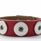 Burnt Red Interchangeable Snap Cuff Bracelet Holds 3 18mm Snaps