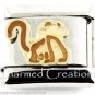 Brown Monkey Zoo Animal Ape Chimp 9mm Italian Charm Stainless Steel Modular Link