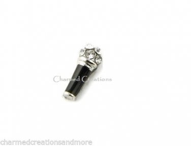 10pc Lot Crystal Microphone Mic Music Floating Charm For Glass Memory Locket