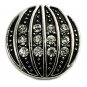 Interchangeable Button Snap Jewelry Ribbed Rhinestone Charm 18m 267