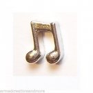 10pc Lot Silver Tone Music Eighth Note Floating Charm For Glass Memory Lockets