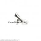 Black & White High Heel Stiletto Shoe Floating Charm For Glass Memory Lockets