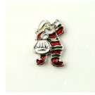 10pc Lot Red And Green Santa Claus Christmas Holiday Floating Charm For Lockets