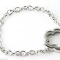 SECURITY CLASP 5pc Crystal Flower Clover Floating Charm Memory Locket Bracelet