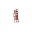 10pc Lot Red Golfing Clubs Bag Cart Floating Charm For Glass Memory Locket