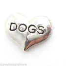 10pc Lot Love Heart Dogs Pet Floating Charm For Glass Memory Locket Necklace