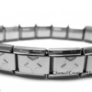 9mm Italian Charm Matte Stainless Steel Starter Bracelet Celestial Space Star