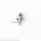 10pc Lot Rose Flower Silver Love Floating Charm For Glass Memory Locket Necklace