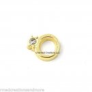 10pc Lot Gold Tone Wedding Ring Engagement Floating Charm For Memory Lockets