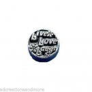 10pc Lot Circle Live Love Laugh Floating Charm For Glass Memory Locket Necklace