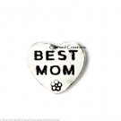 10pc Lot Best Mom Heart Flower Floating Charm For Memory Glass Locket Necklace