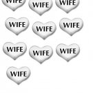 10pc Lot Wife Silver Heart Love Floating Charm For Glass Memory Locket Necklace