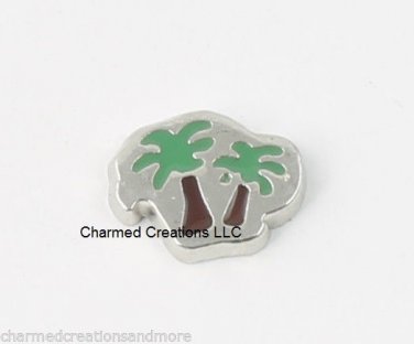 Tropical Palm Tree Floating Charm For Our Glass Memory Locket Necklaces