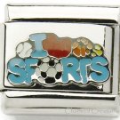 9mm Italian Charm I Love Sports Basketball Soccer Baseball Softball Football
