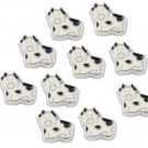 10pc Piggy Pot Belly Pig Piglet Farm Animal Floating Charm For Locket Necklace