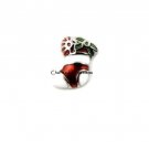 Red And White Christmas Stocking Holiday Decoration Charm For Floating Lockets