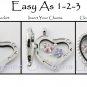 10pc Lot Peace Silver Tone Heart Floating Charm For Glass Memory Locket Necklace