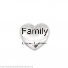 10pc Lot Family Heart Love Floating Charm For Glass Memory Locket Necklace