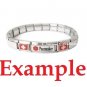 Allergic To Peanuts Medical Alert Super Link 9mm Italian Charm Starter Bracelet