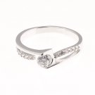 Size 6.5 Fashion Ring Traditional Round Cut Stone In Nontraditional Setting