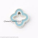 10pc Lot Blue Quatrefoil Christian Symbol Floating Charm F/ Glass Memory Locket