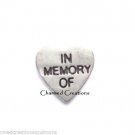 10pc Lot In Memory Of Heart Floating Charm For Glass Locket Necklace Or Bracelet