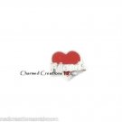 10pc Lot Red Heart Friends Love Floating Charm For Glass Memory Glass Lockets