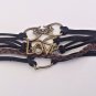 Multi Strand Owl Love Theme Bracelet Heart Infinity Love Symbols Suede And Braid