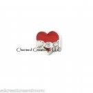 10pc Lot Red Heart Dad Love Floating Charm For Glass Memory Locket Necklace