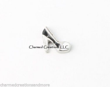 10pc Lot Black & White High Heel Stiletto Shoe Floating Charm F/ Memory Lockets