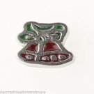 10pc Lot Christmas Bells Holiday Decor Floating Charm For Glass Locket Necklaces