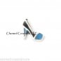10pc Blue & Black High Heel Stiletto Shoe Floating Charm For Memory Lockets