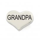 10pc Lot Grandpa Silver Tone Heart Love Floating Charm For Glass Memory Lockets