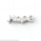 10pc Lot Silver Tone HOPE Script Floating Charm For Glass Memory Locket Necklace