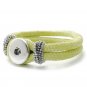 Interchangeable Button Snap Charm Bracelet Leather Like Reptile Print 18mm S29-4