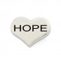 Hope Silver Tone Heart Floating Charm For Glass Memory Locket Necklaces