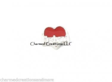 10pc Lot Red Heart Husband Love Floating Charm For Glass Custom Memory Lockets