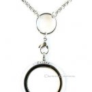 Friend I Love You To The Moon And Back Floating Charm Memory Locket & Rolo Chain