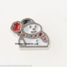 10pc Lot Christmas Snowman Holiday Floating Charm For Glass Locket Necklaces