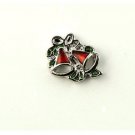 10pc Lot Red Christmas Bells Decoration Holiday Floating Charm For Memory Locket