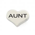 10pc Lot Aunt Silver Heart Floating Charm For Glass Memory Locket Necklace