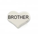 10pc Brother Silver Heart Love Floating Charm For Glass Memory Locket Necklace