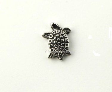 10pc Lot Floating Charm For Lockets Antiqued Silver Tone Sea Turtle Tortoise