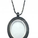 5pc Wholesale Lot Oval Shape Gun Metal Floating Charm Memory Locket Necklace