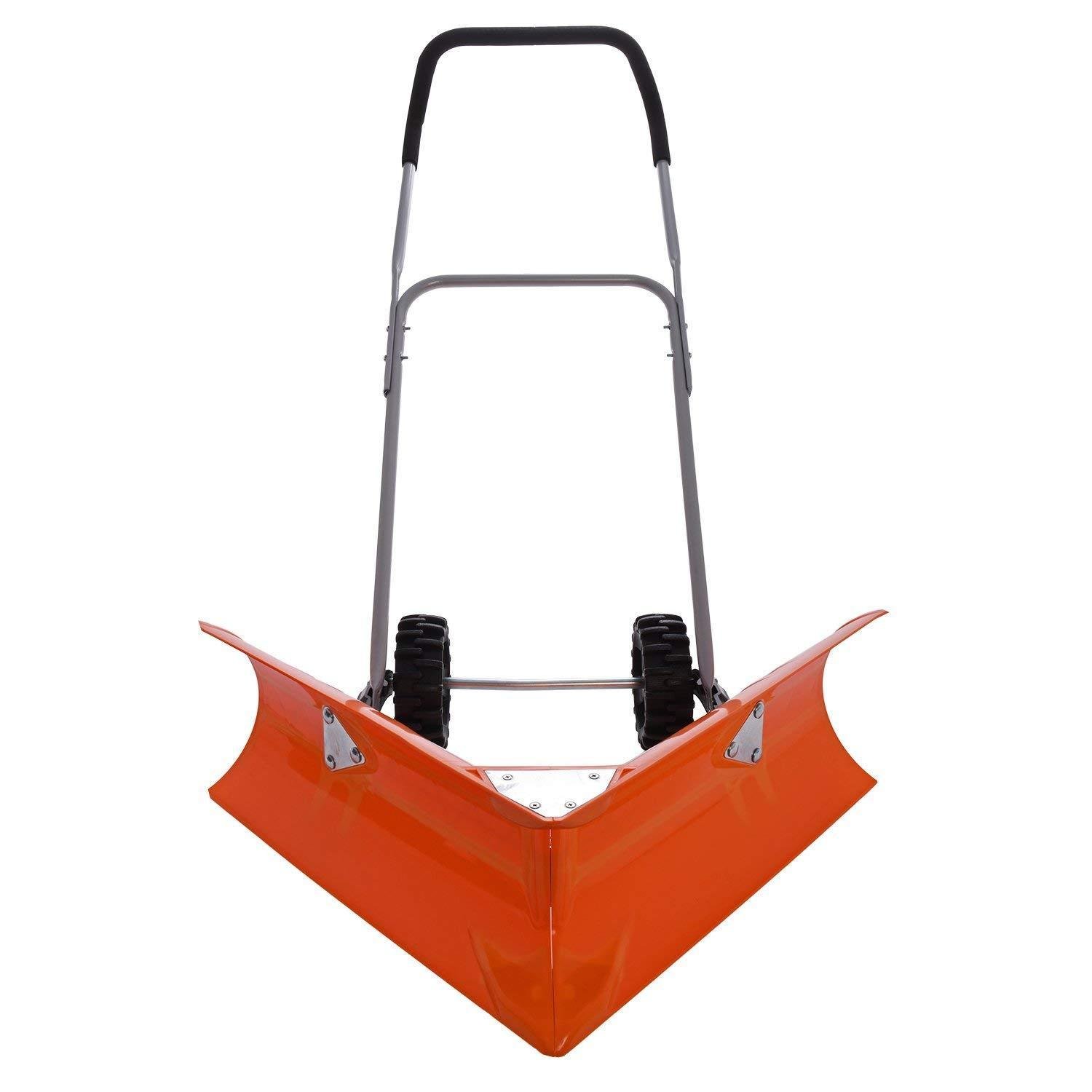 Snow Shovel Dual Angle Snow Pusher Manual Push Plow for Walkways ...