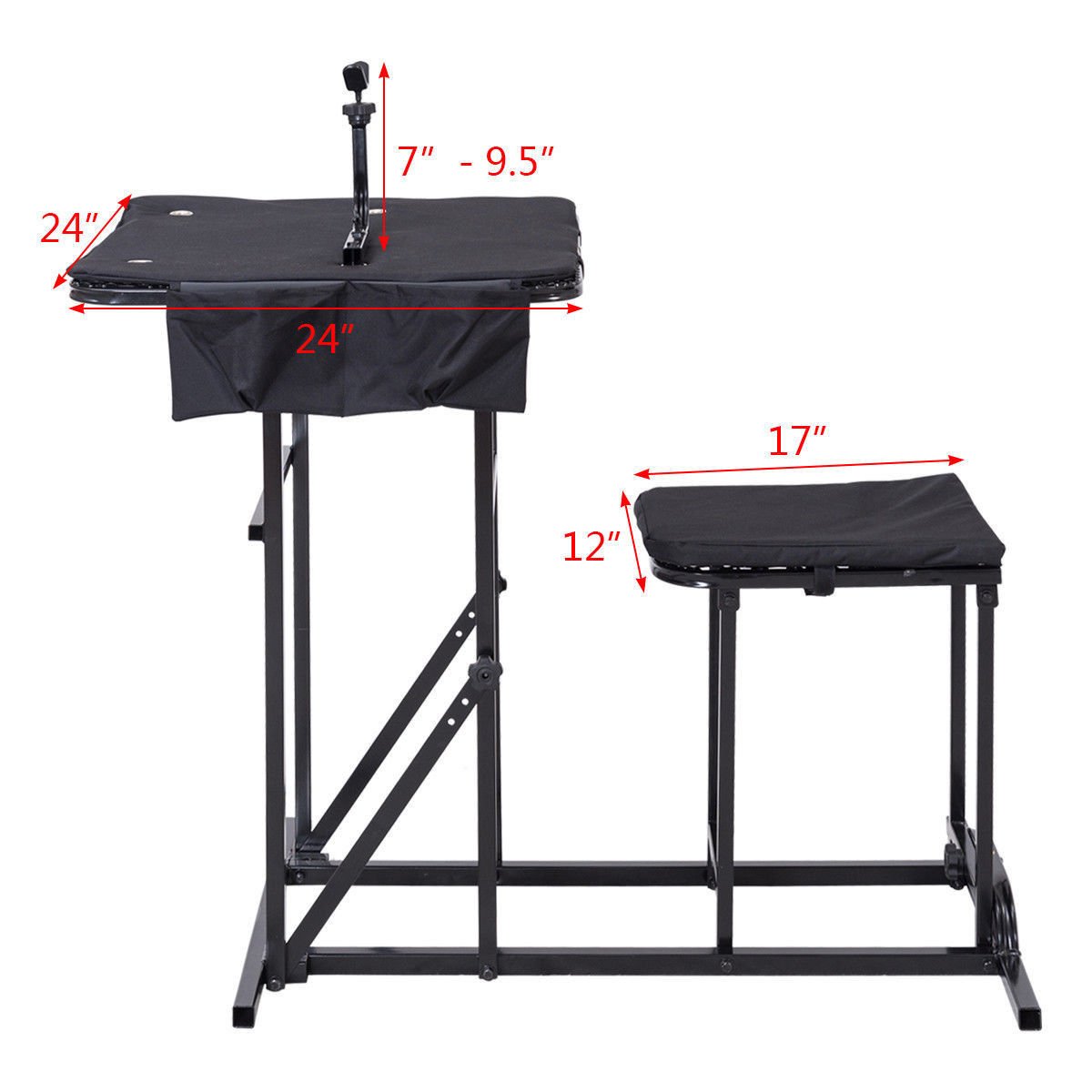 Shooting Table with Bench Folding Adjustable Height Gun Rest Hunting