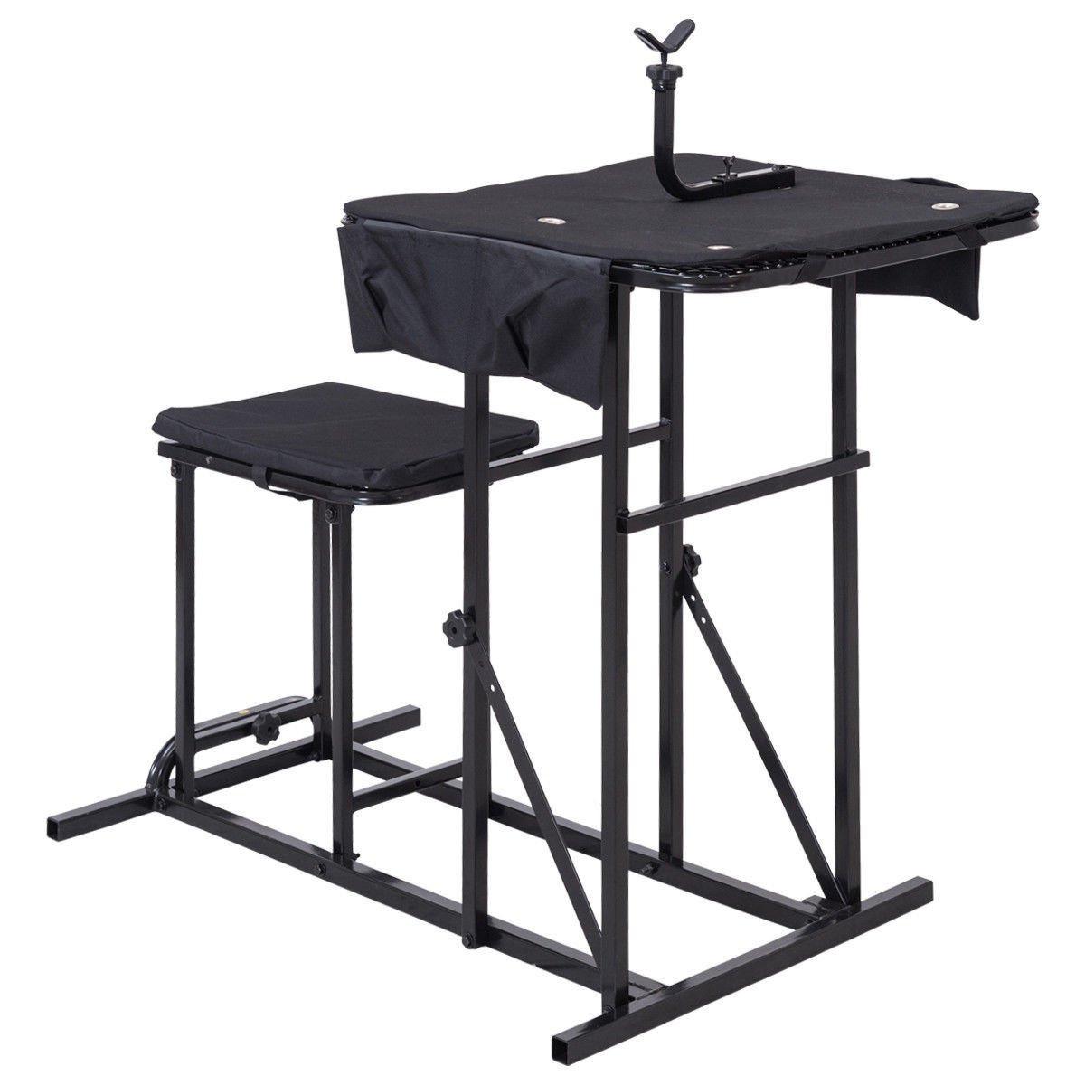 Shooting Table with Bench Folding Adjustable Height Gun Rest Hunting