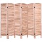 Room Divider Screen 6 Panel Rustic Natural Wood Folding Large Private Shutter