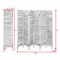 Room Divider Screen 6 Panel Rustic Natural Wood Folding Large Private Shutter